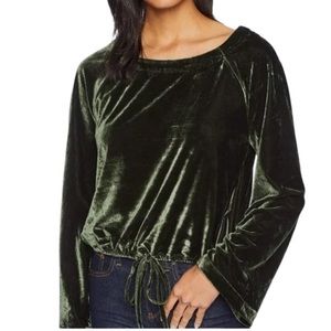 Cupcakes and Cashmere Velour Holiday Bell Sleeve Top